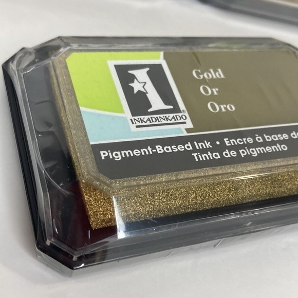 Inkadinkado Pigment Based Ink Stamp Pad Gold Set of 3 Crafts - Picture 11 of 13